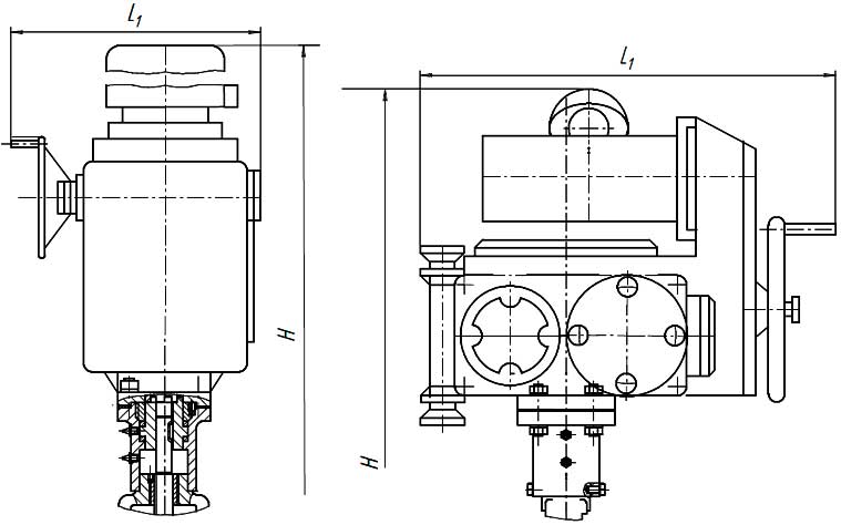 Запорный клапан СК 21015 - конструктивная схема исполнение №3