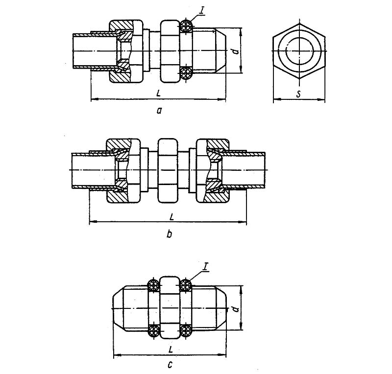 Габаритная схема клапанов предохранительных смазочных 8 мм