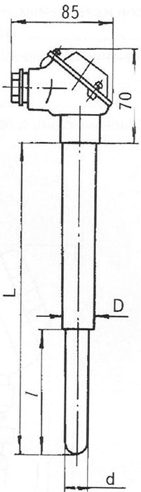 Рис.1. Габаритный чертеж преобразователя термоэлектрического ТПР-1788