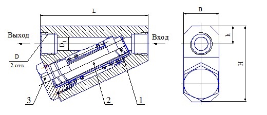 Рис.1. Схема фильтра ФЛГ2-16-100