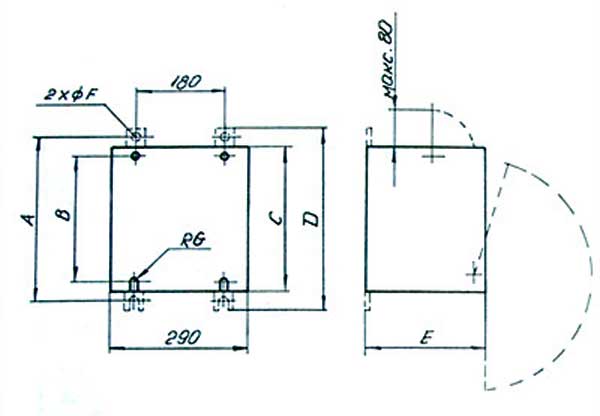 Схема - конструкция и габариты тиристорного преобразователя КЕМРОН 4AEB16A